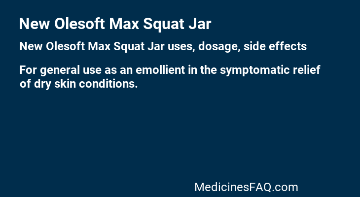 New Olesoft Max Squat Jar