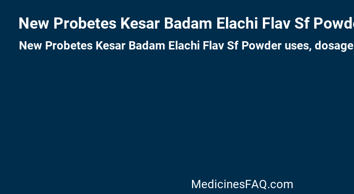 New Probetes Kesar Badam Elachi Flav Sf Powder