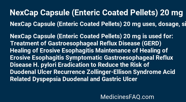 NexCap Capsule (Enteric Coated Pellets) 20 mg