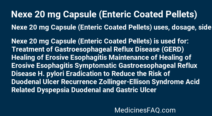 Nexe 20 mg Capsule (Enteric Coated Pellets)