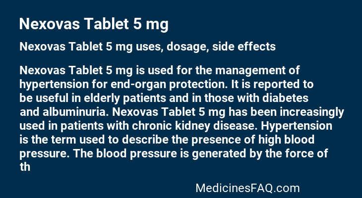 Nexovas Tablet 5 mg