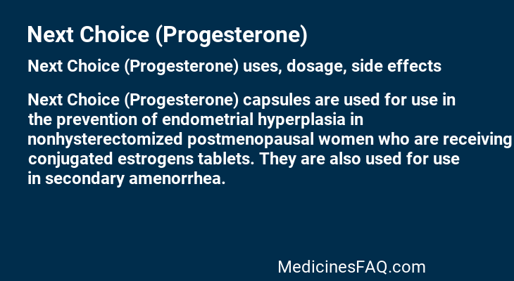 Next Choice (Progesterone)