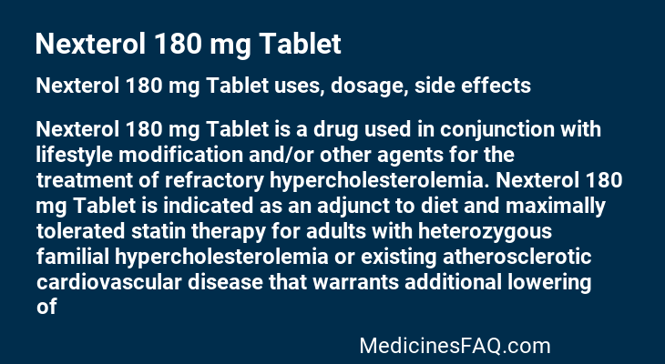 Nexterol 180 mg Tablet