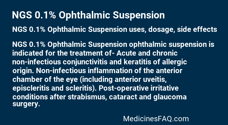 NGS 0.1% Ophthalmic Suspension