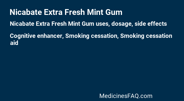 Nicabate Extra Fresh Mint Gum