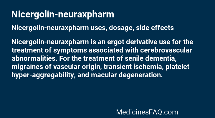 Nicergolin-neuraxpharm