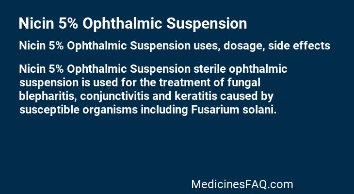 Nicin 5% Ophthalmic Suspension