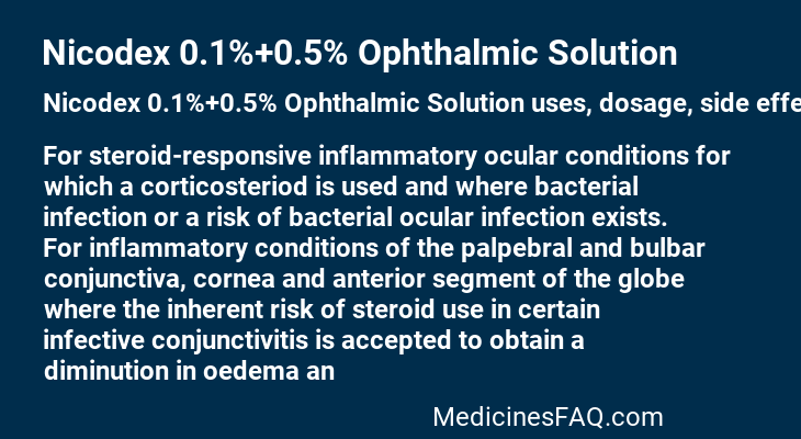 Nicodex 0.1%+0.5% Ophthalmic Solution