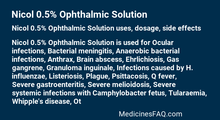 Nicol 0.5% Ophthalmic Solution