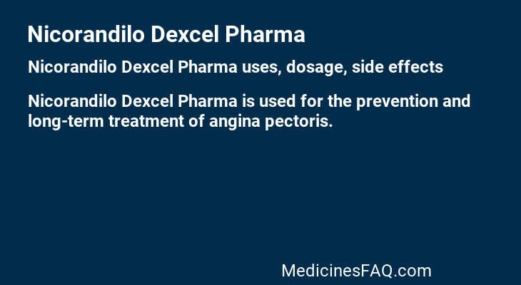 Nicorandilo Dexcel Pharma