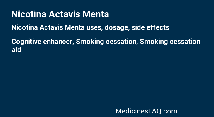 Nicotina Actavis Menta