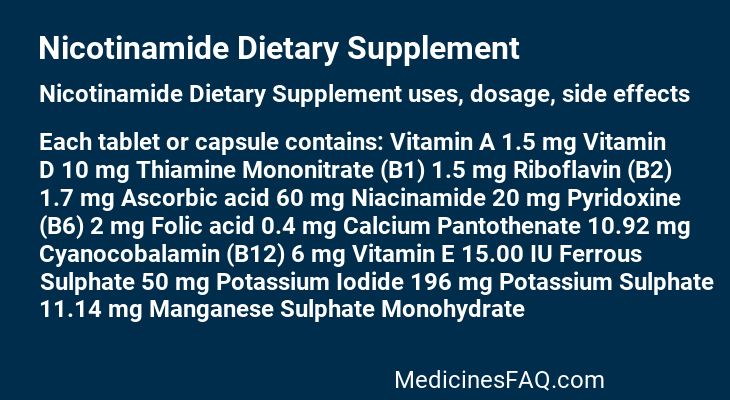 Nicotinamide Dietary Supplement