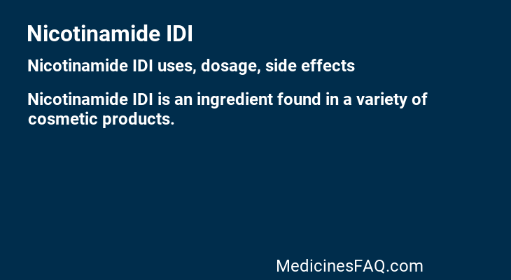Nicotinamide IDI