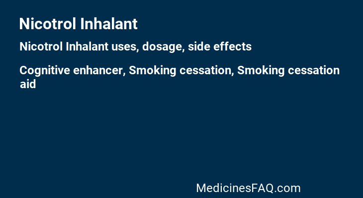 Nicotrol Inhalant