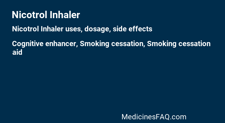 Nicotrol Inhaler