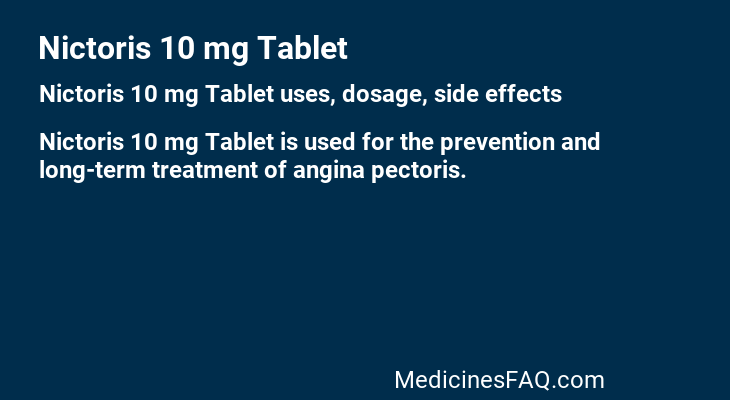 Nictoris 10 mg Tablet