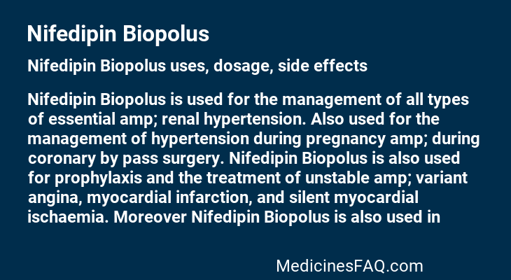 Nifedipin Biopolus