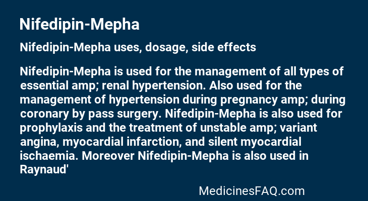 Nifedipin-Mepha