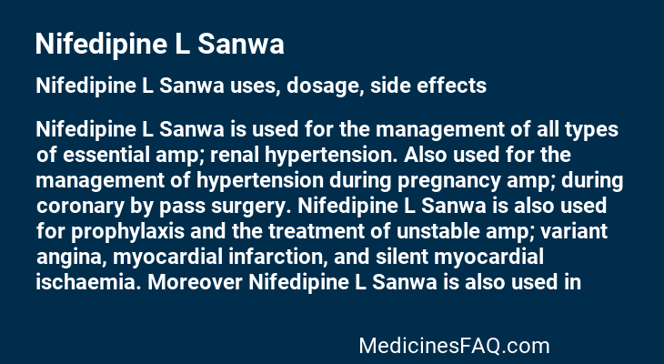 Nifedipine L Sanwa