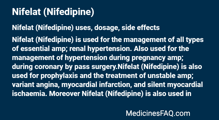 Nifelat (Nifedipine)