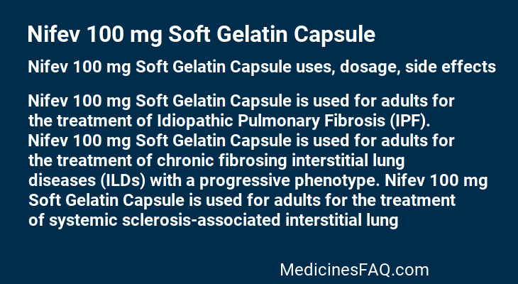 Nifev 100 mg Soft Gelatin Capsule