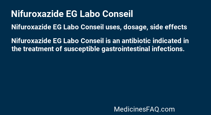 Nifuroxazide EG Labo Conseil