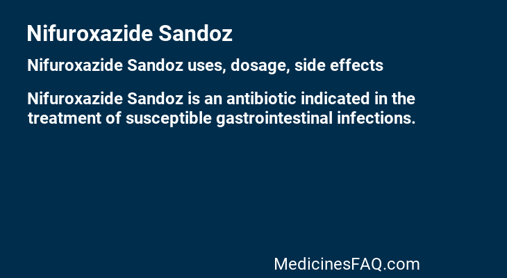 Nifuroxazide Sandoz