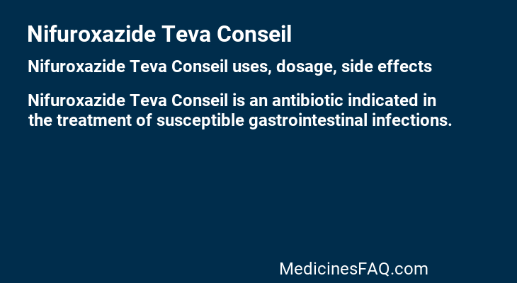 Nifuroxazide Teva Conseil