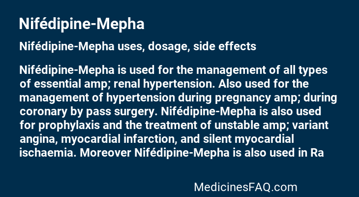 Nifédipine-Mepha