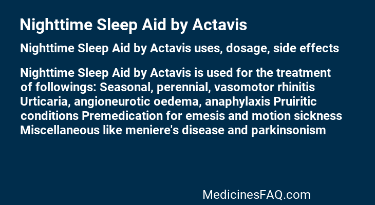 Nighttime Sleep Aid by Actavis