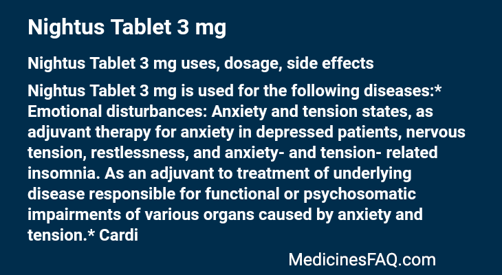 Nightus Tablet 3 mg