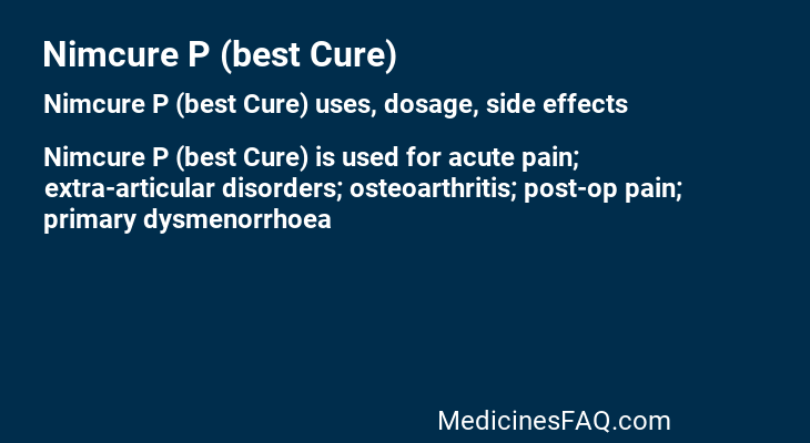 Nimcure P (best Cure)