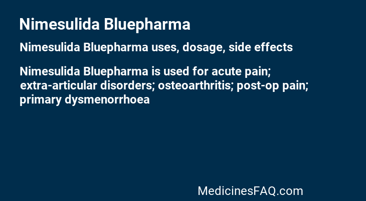 Nimesulida Bluepharma