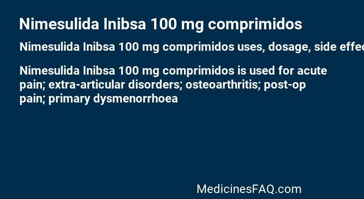 Nimesulida Inibsa 100 mg comprimidos