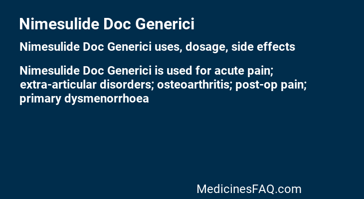 Nimesulide Doc Generici