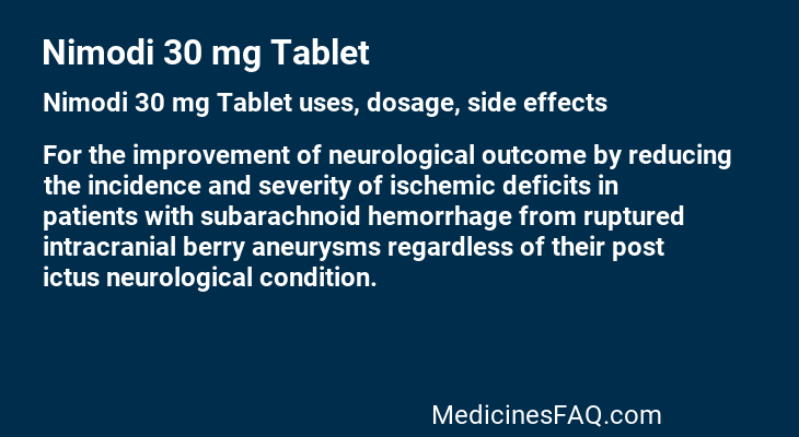 Nimodi 30 mg Tablet