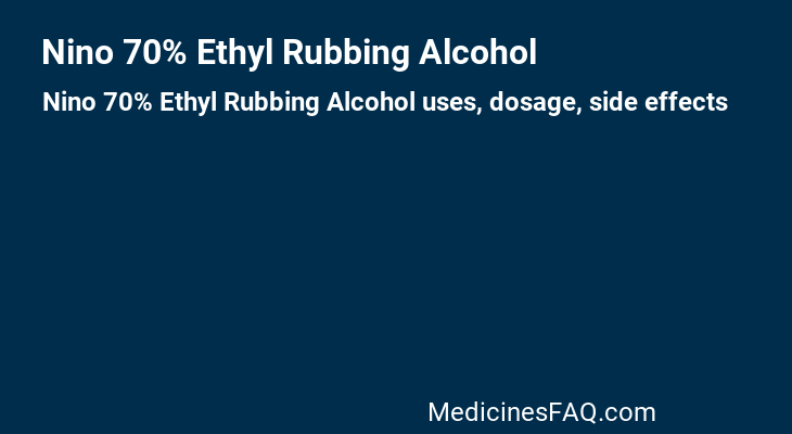 Nino 70% Ethyl Rubbing Alcohol
