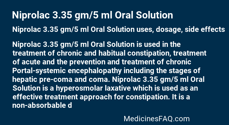 Niprolac 3.35 gm/5 ml Oral Solution