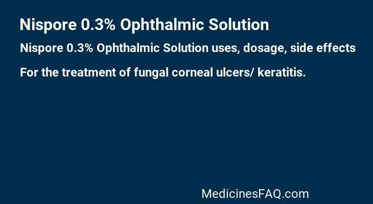 Nispore 0.3% Ophthalmic Solution