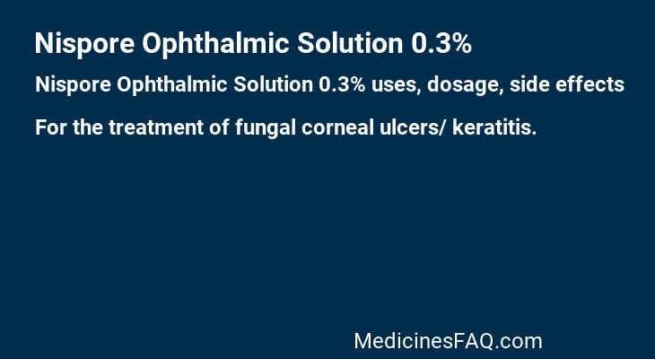 Nispore Ophthalmic Solution 0.3%