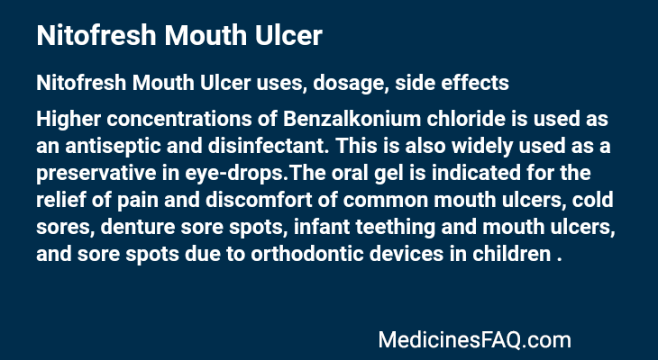 Nitofresh Mouth Ulcer