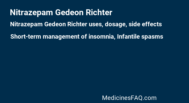 Nitrazepam Gedeon Richter