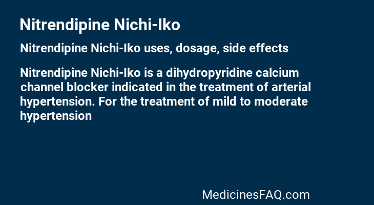 Nitrendipine Nichi-Iko