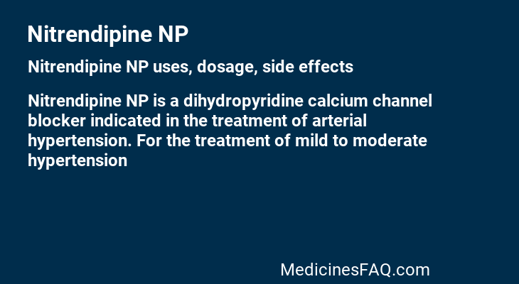 Nitrendipine NP