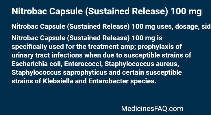 Nitrobac Capsule (Sustained Release) 100 mg