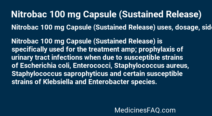 Nitrobac 100 mg Capsule (Sustained Release)