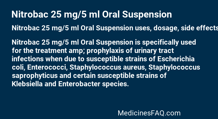 Nitrobac 25 mg/5 ml Oral Suspension