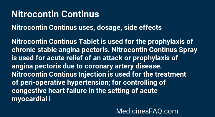 Nitrocontin Continus