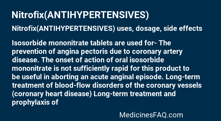 Nitrofix(ANTIHYPERTENSIVES)