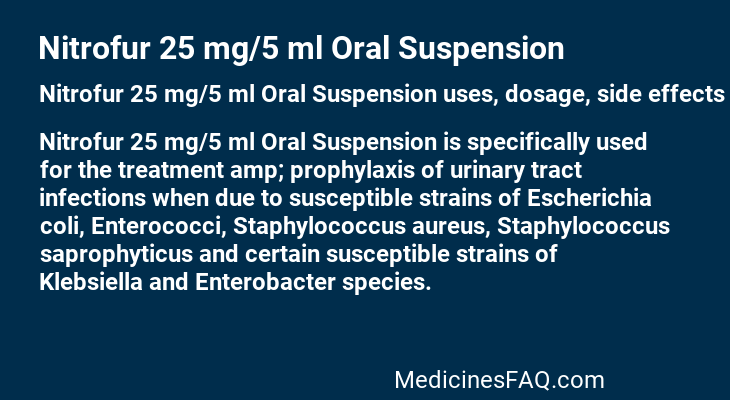 Nitrofur 25 mg/5 ml Oral Suspension